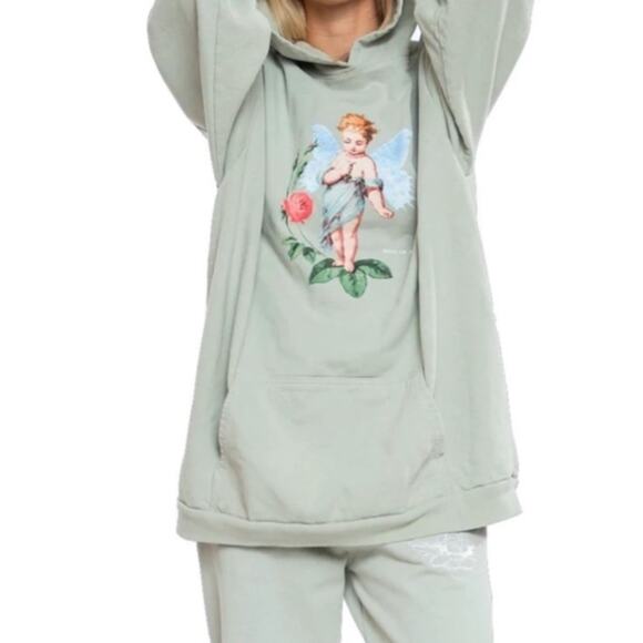 Boys Lie Tops - Boys Lie I Choose Me Oversized Hoodie Sweatshirt Mint Green One size
